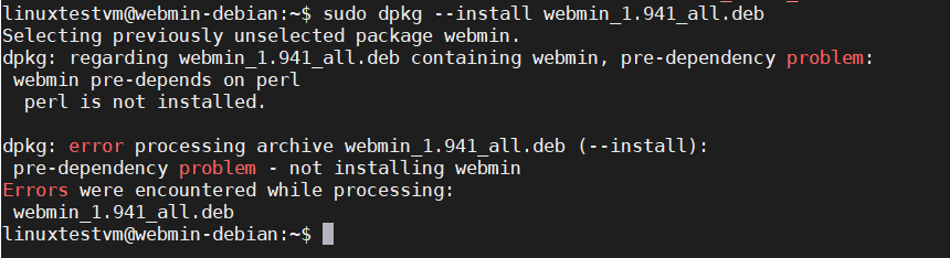 install Webmin on Debian