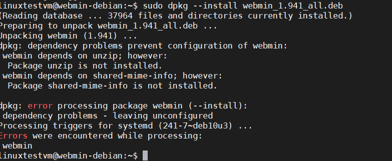 install Webmin on Debian 