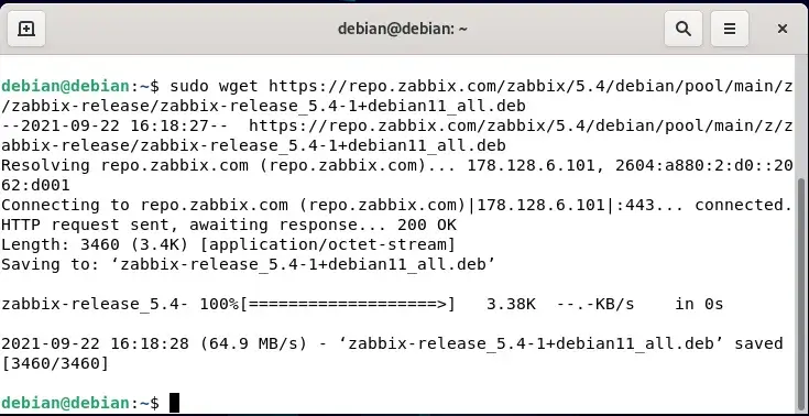 install zabbix on debian