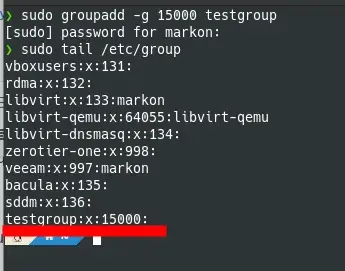 create groups in Linux