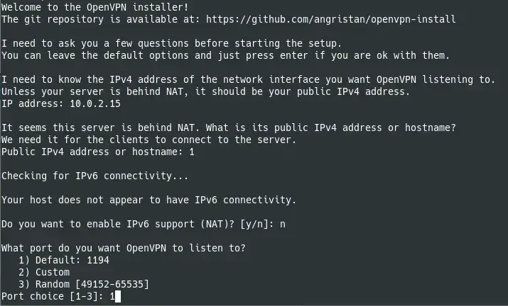 Install OpenVPN server on Rocky Linux