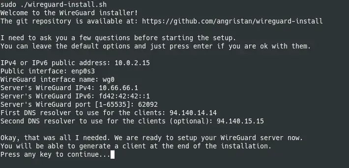 Setup Wireguard on Ubuntu