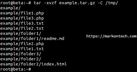 How to extract tar.gz file in Linux