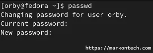 change password in Linux