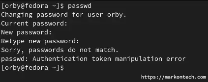 change password in Linux