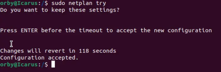 Set a static IP address in Ubuntu
