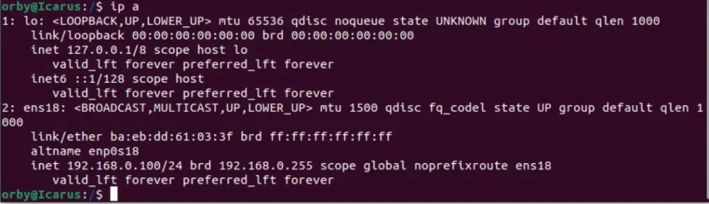 set a static ip address in ubuntu