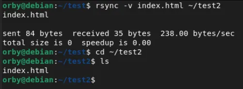 copy files using rsync
