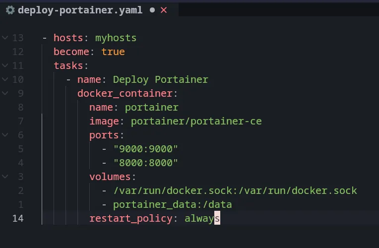 deploy docker containe with ansible